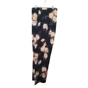 Isaac Mizrahi Live! Floral Pants Slacks Flat Front Pull-On Casual Sz 30WT